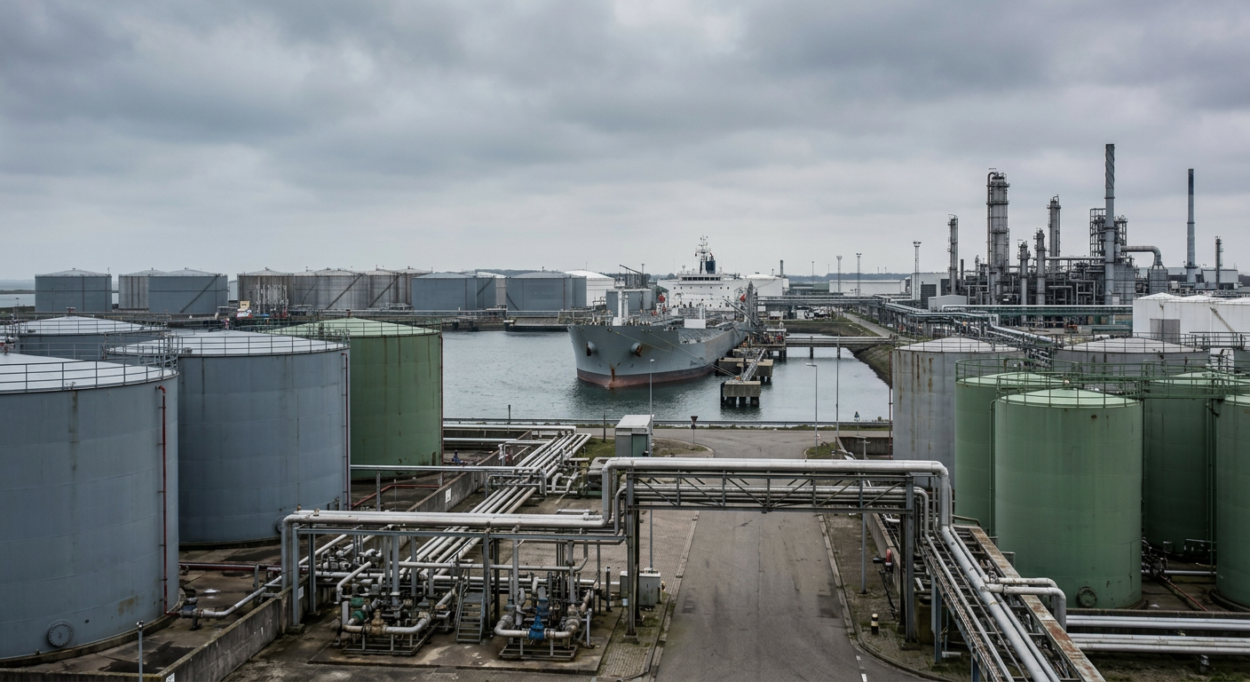 Illustrative industrial scene accompanying coverage of Alkagesta Secures Multi-Year Antwerp Biofuel Storage Lease at Pantank