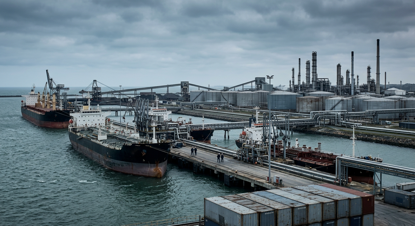 Illustrative industrial scene accompanying coverage of Alkagesta Expands Energy and Metals Trading Portfolios Following 2025 Town Hall