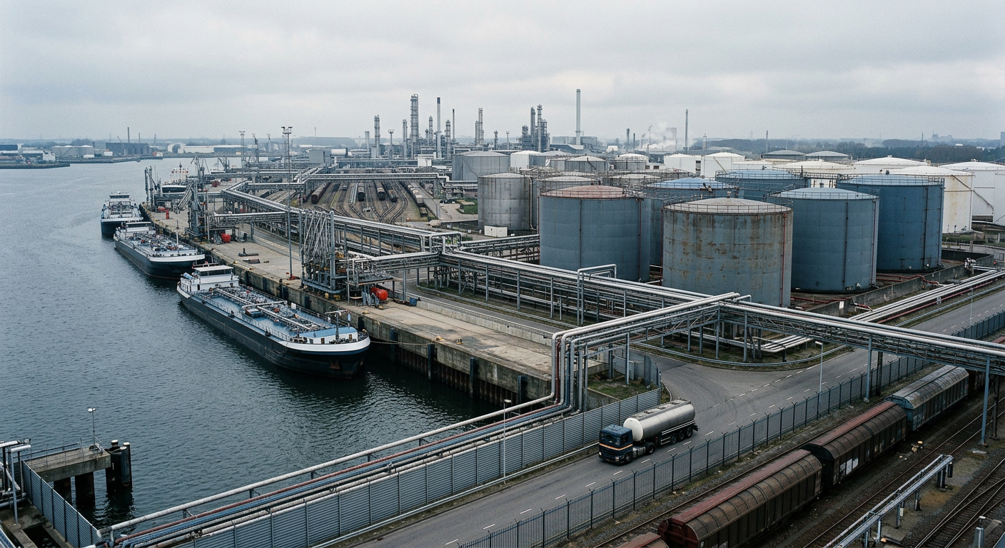 Illustrative industrial scene accompanying coverage of Alkagesta Secures Access to NATO CEPS Pipeline to Supply Jet Fuel Across Northwest Europe